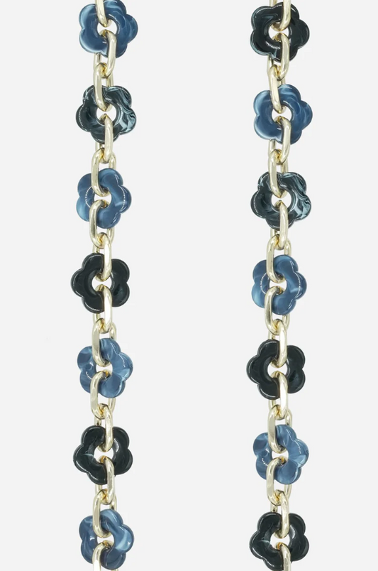 Marbled Flowers Long Phone Chain