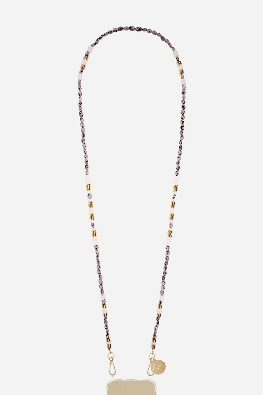 Jasper & White Agate Beaded Phone Chain
