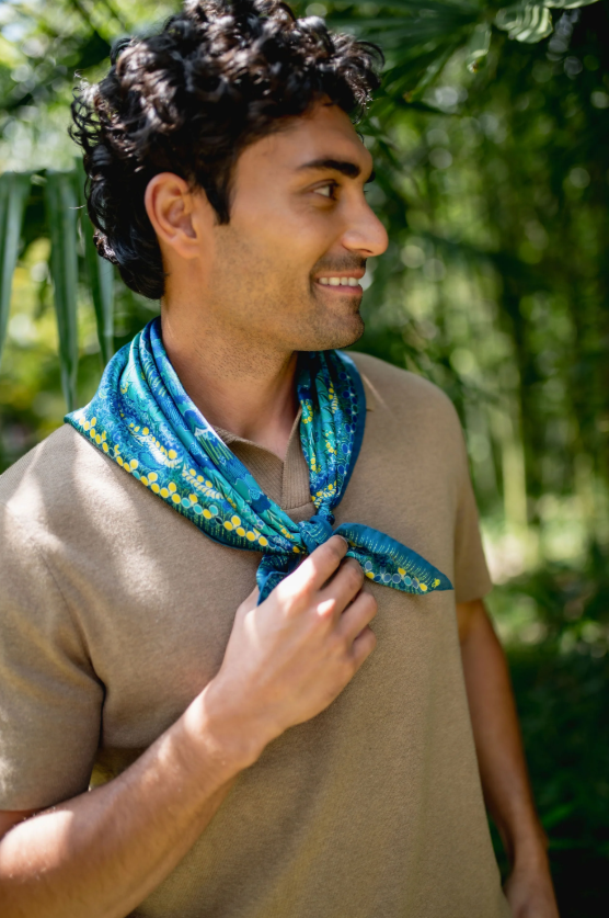 Hypnotic Circles Mini Silk Square