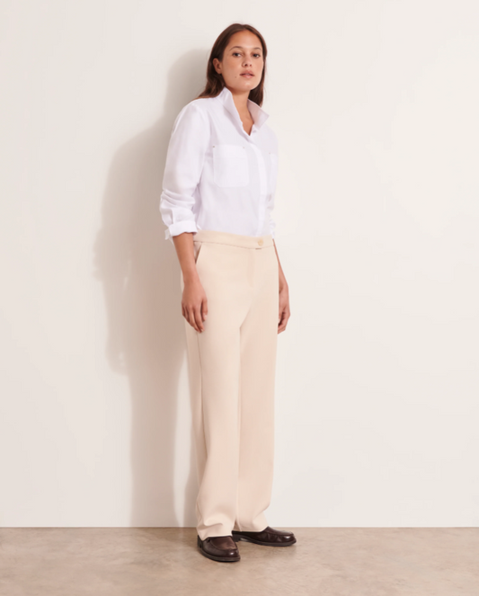 Straight Leg Pique Pants