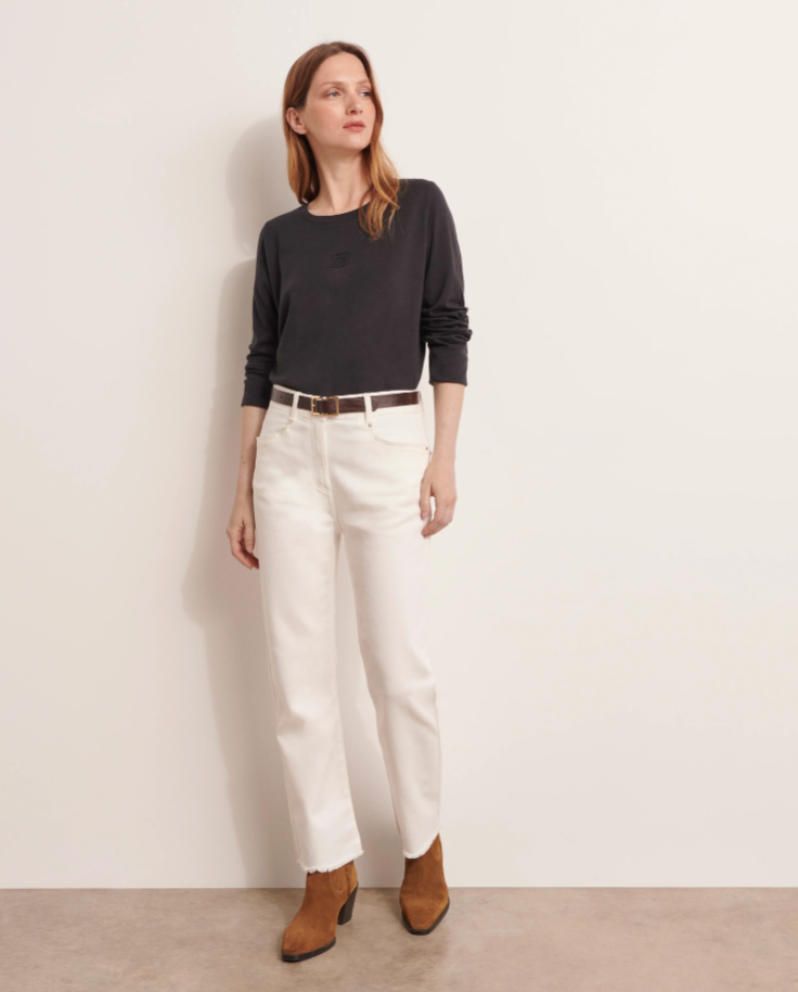 Cashmere & Cotton Long Sleeve Tee