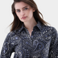 Cotton Satin Paisley Blouse