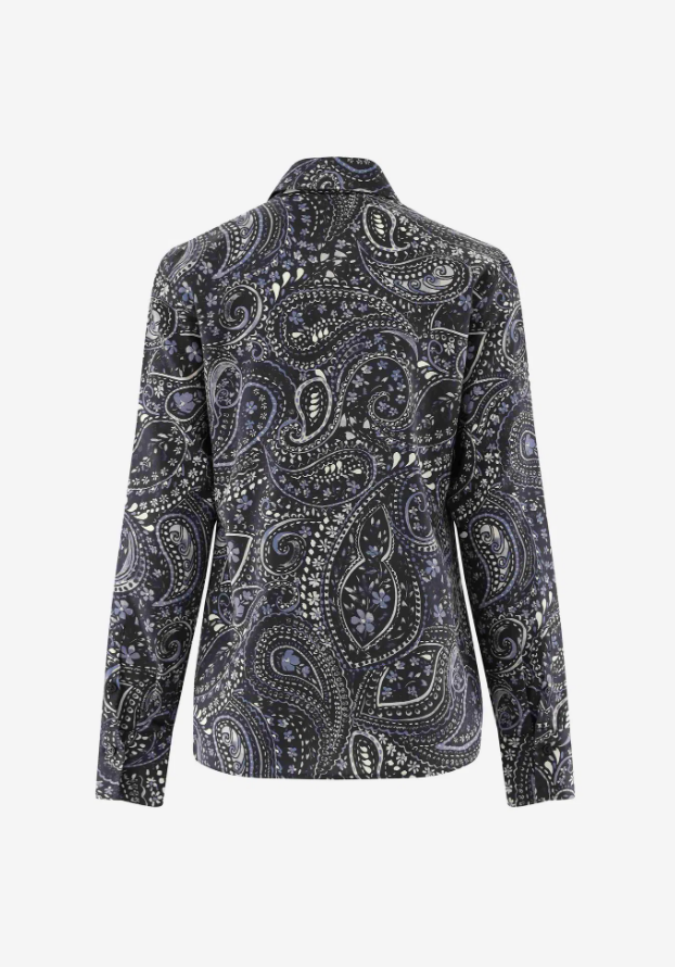 Cotton Satin Paisley Blouse