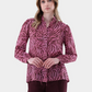Flowy Zebra Blouse w. Rouched Sleeves