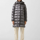 Metallic Down Coat w. Detachable Hood