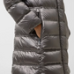 Metallic Down Coat w. Detachable Hood