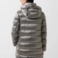 Metallic Down Coat w. Detachable Hood