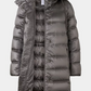 Metallic Down Coat w. Detachable Hood