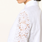 Cotton Blouse with Lace Sleeves