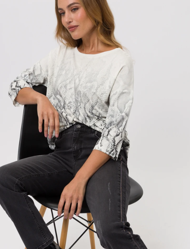 Python Speckled Cotton Top