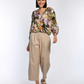 Wispy Jungle Silk-Blend Tunic Blouse