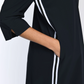 Athleisure Strip Jersey Shirt Dress