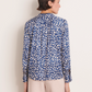 Ink-Dyed Geometric Rouched Blouse