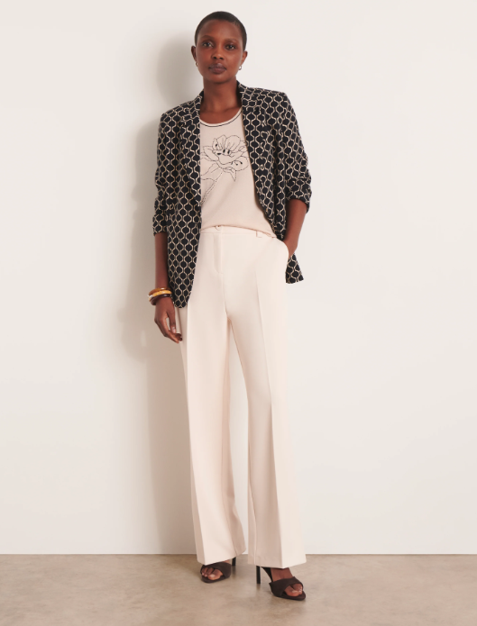 Dotted Flower Embroidered Top