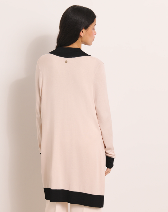 Black Trim Jersey Cardigan