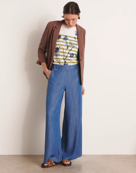 Daffodil Striped Linen Sweater