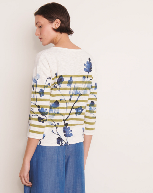 Daffodil Striped Linen Sweater