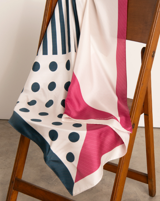 Stripes & Polka Silk Square