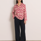 Geometric Twill Single Button Blouse