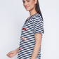 Striped Summer Embroidered Tee