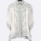 Habotai Silk Paisley Bat-Sleeve Blouse