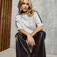 Fine-Knit Athleisure Strip Jumper