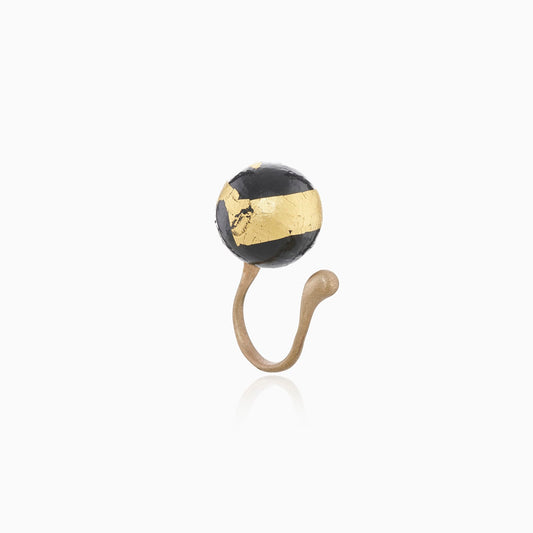 Gold Leaf Marble Ring