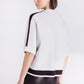 Fine-Knit Athleisure Strip Jumper