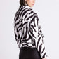 Pixelated Zebra Bomber Jacket