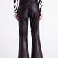 Flared Leg Leather Look Pants