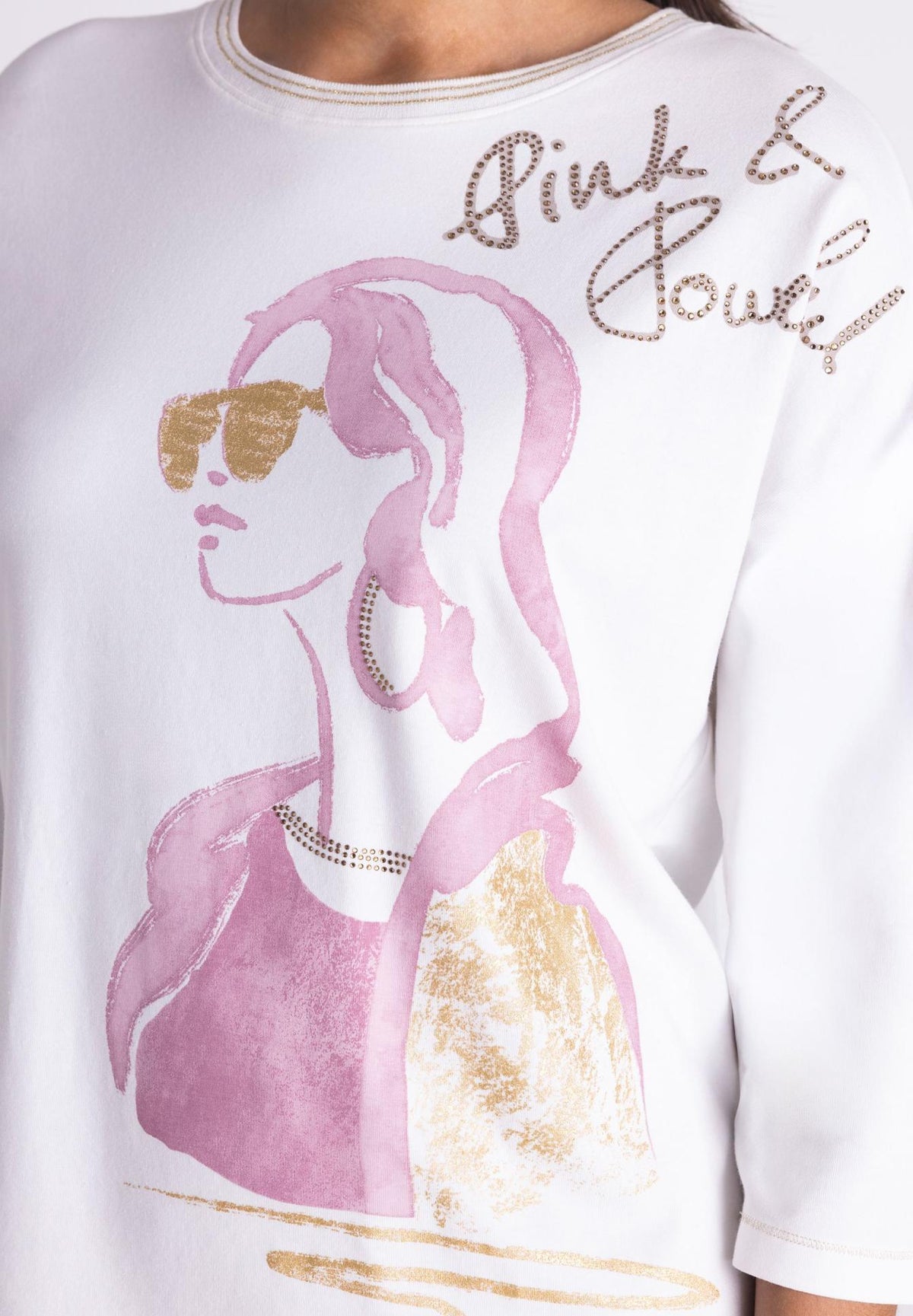Pink & Powerful Bedazzled Top