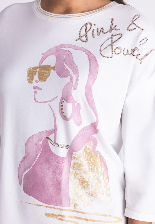 Pink & Powerful Bedazzled Top