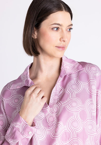 Geometrically Abstract Viscose Blouse