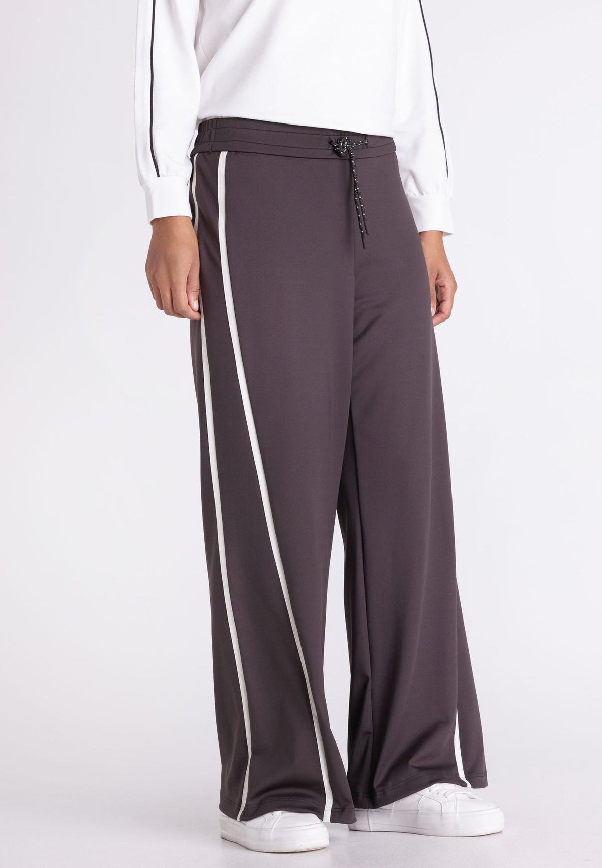 Athleisure Strip Wide Leg Joggers