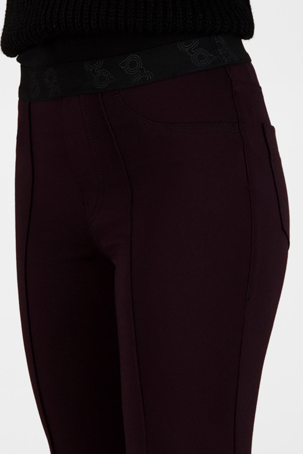 Raised Stitch Flared Pull-On Pants
