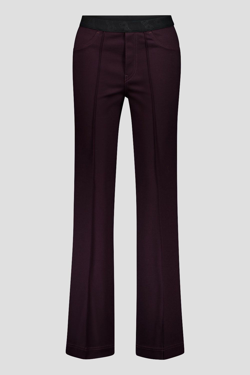 Raised Stitch Flared Pull-On Pants