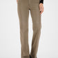 Flared Suede Pull-On Pants