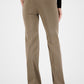 Flared Suede Pull-On Pants