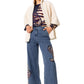 Embroidered Paisley Wide Leg Jean