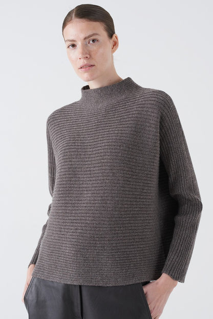 Horizon Rib Knit Wool Sweater