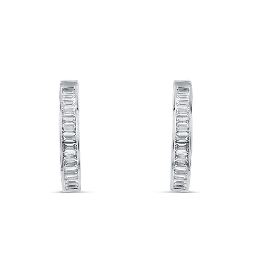 Creole Baguette Hoop Earrings