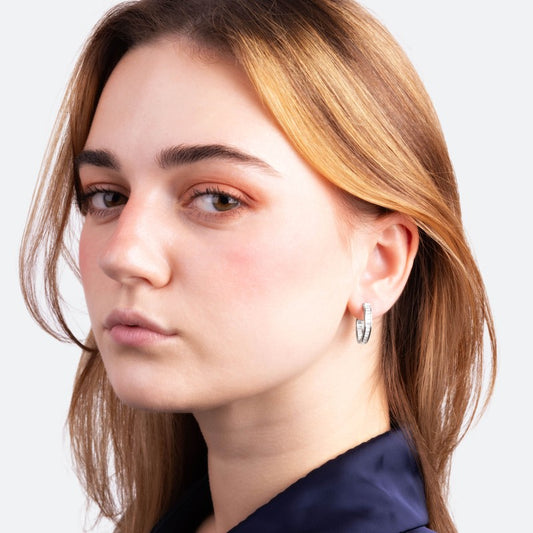 Creole Baguette Hoop Earrings