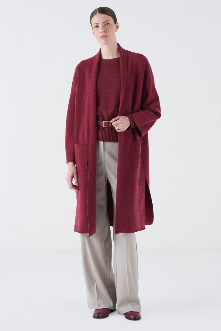 Wrap-and-Go Midi Cashmere Wool Cardigan