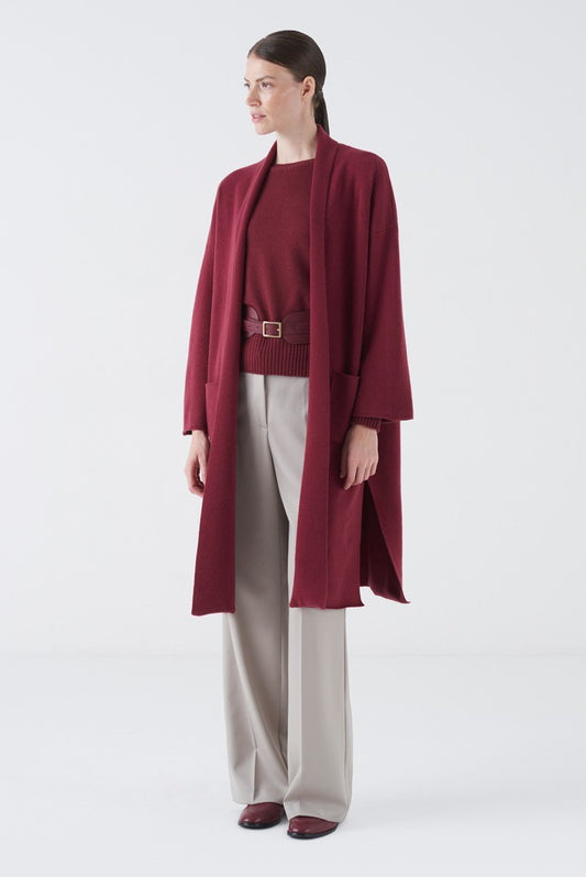 Wrap-and-Go Midi Cashmere Wool Cardigan