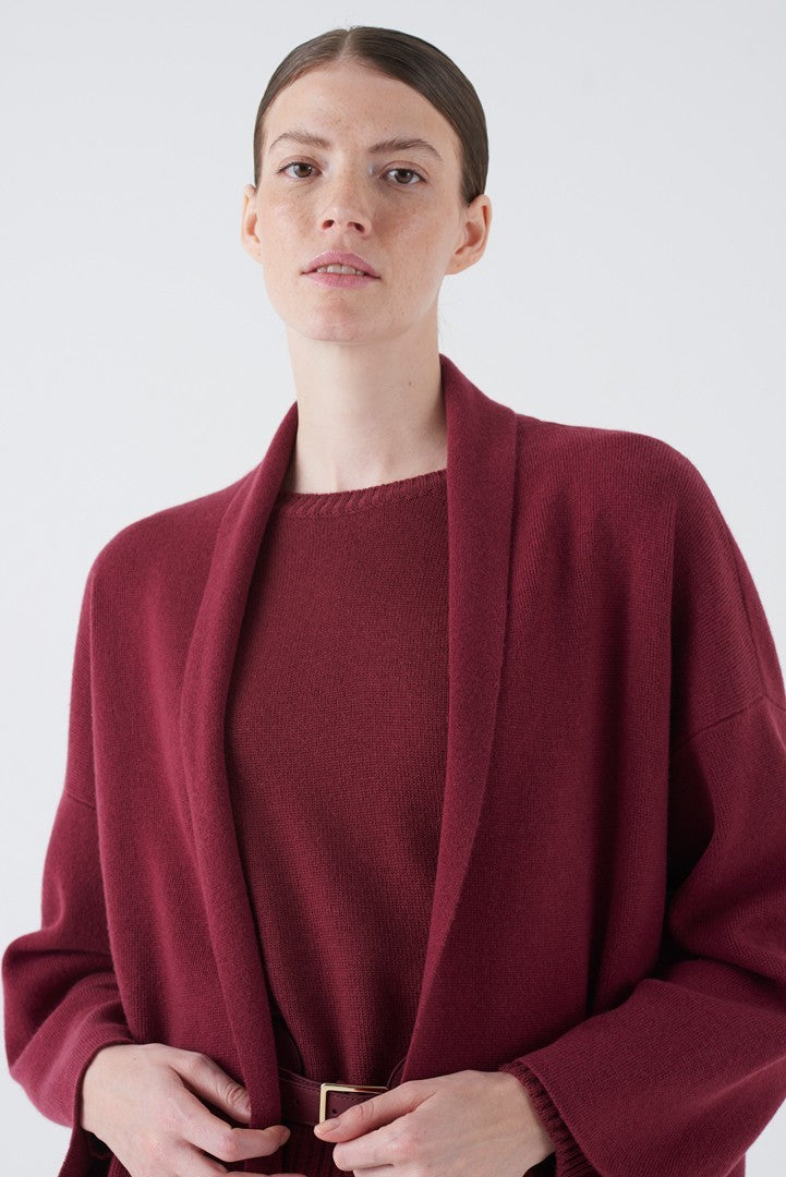 Wrap-and-Go Midi Cashmere Wool Cardigan