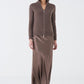 Deluxe Cashmere Rib-Zip Cardigan