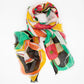 Floral Foliage Embroidered Linen Scarf