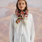 Geometric Embroidered Wool Scarf