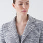 Wool Herringbone Knit Blazer