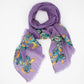 Floral Ornament Bordered Linen Scarf